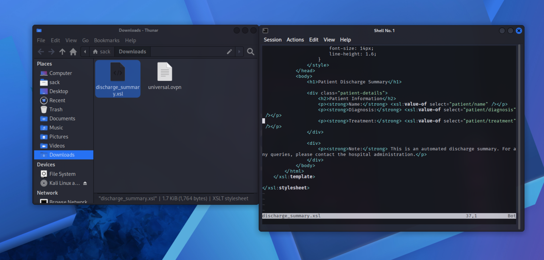discharge_summary.xsl